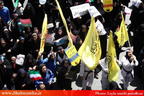حضور با شکوه بانوان همدانی در راهپیمایی روز قدس /به روایت تصویر 
