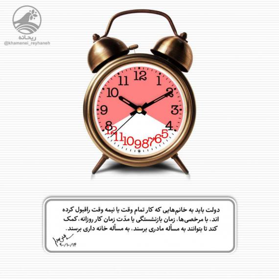 دیدگاه مقام معظم رهبری درباره کمک دولت به زنان شاغل