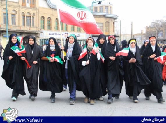 صحنه‌هایی زیبا از تجدید میثاق مردم استان همدان با آرمان‌های انقلاب اسلامی