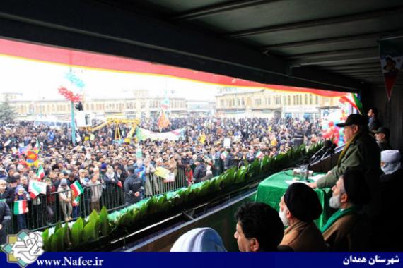 صحنه‌هایی زیبا از تجدید میثاق مردم استان همدان با آرمان‌های انقلاب اسلامی