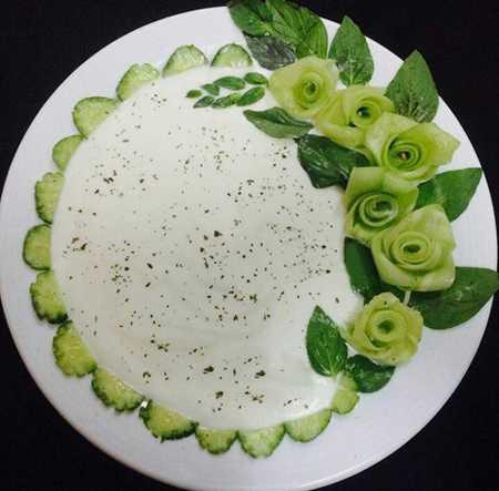 عکس های طرز تزیین ماست و خیار مجلسی و شیک