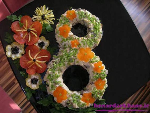shabnamha.ir , shabnamha , afkl ih , شبنم ها , شبنم همدان , مدل های تزیین سالاد , سفره آرایی; 
