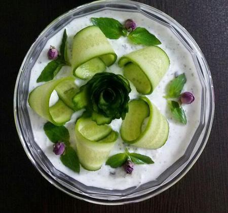 تزیین ماست و خیار,ماست و خیار,shabnamha.ir,شبنم همدان,afkl ih,شبنم ها