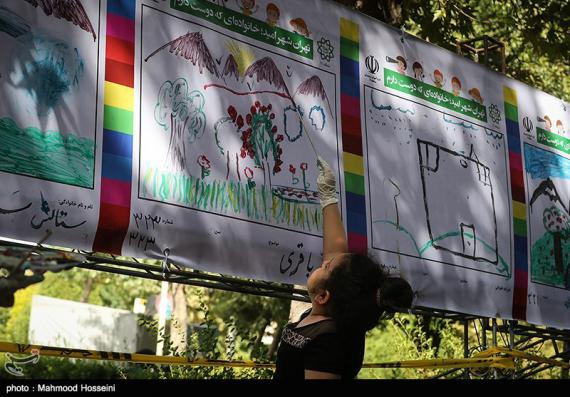 جشنواره نقاشی,طولانی ترین نقاشی کشور‌,اوقات فراغت,shabnamha.ir,شبنم همدان,afkl ih,شبنم ها