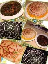 آموزش تهیه ته‌دیگ طرح‌دار 