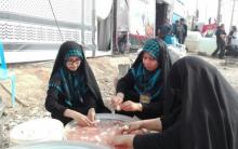 بانوان بسیجی,موکب زنان,اربعین,ستاد بازسازی عالیات,shabnamha.ir,شبنم همدان,afkl ih,شبنم ها