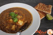 طرز تهیه عدسی صبحانه,عدسی,عدسی با سیب زمینی,خوراک عدسی,shabnamha.ir,شبنم همدان,afkl ih,شبنم ها; 